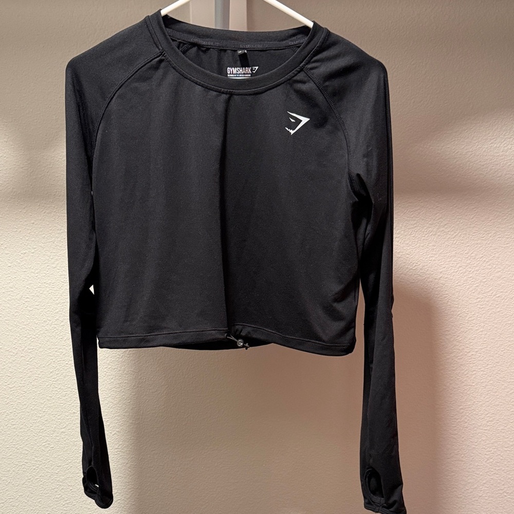 Gymshark Black Long Sleeve Crop Top
